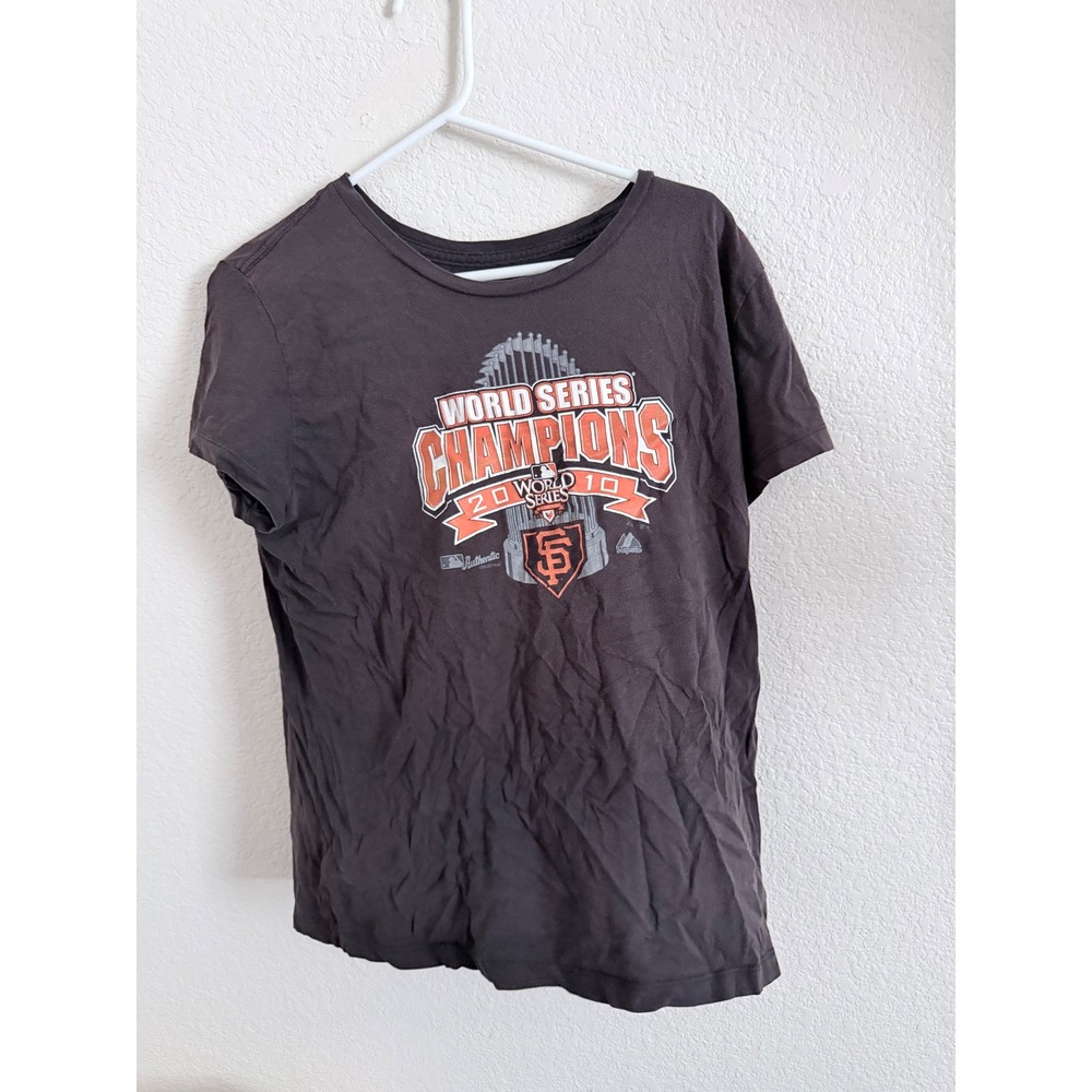 Majestic San Francisco Giants 2010 World Series Champions T-Shirt XL Dark Grey